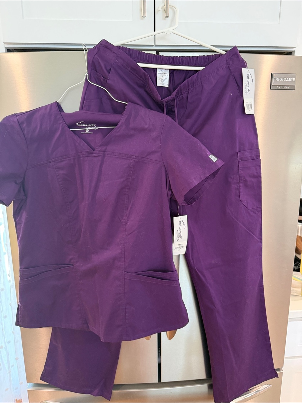 WonderWink Women’s Purple Scrub Top and Jogger Pants